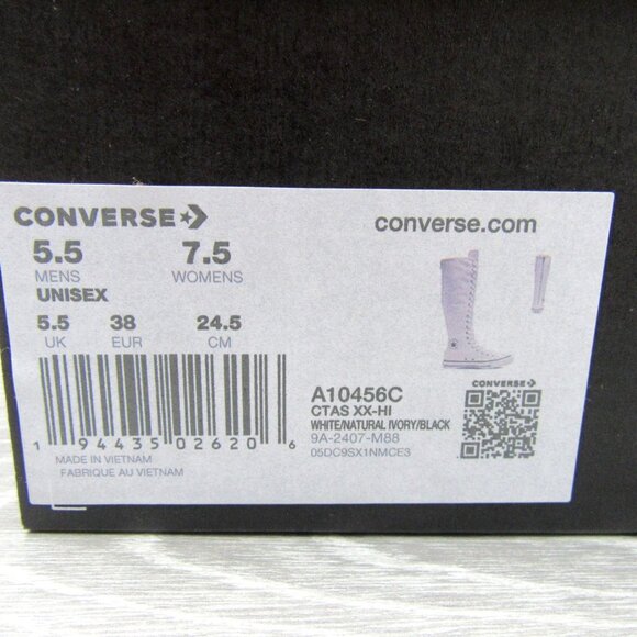 Converse Chuck Taylor All Star XX HI Womens Size 7.5 White Sneakers NEW - Picture 16 of 16